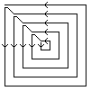 chart of stitch path for granny square