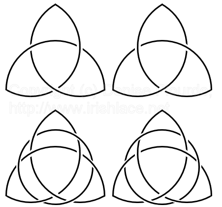 line drawings of triquetras